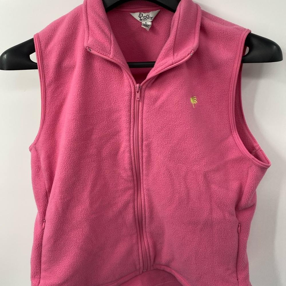 L.L. Bean Girls' Pink Fleece Vest - Sleeveless Zip Front